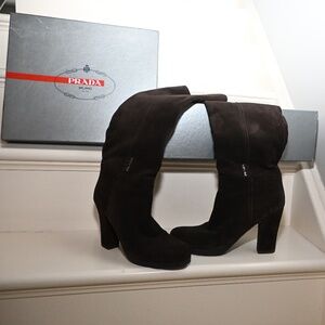 PRADA Heeled Sued Boots